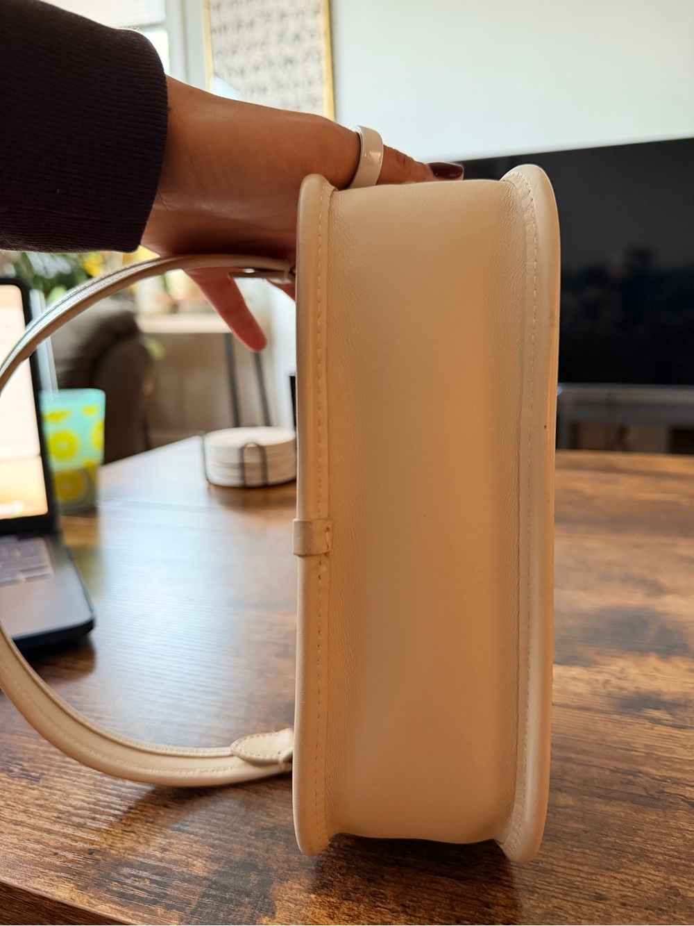 Coach Beige & Cream Signature Shoulder Bag - Picture 5 of 5